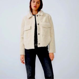 Zara double faced sherpa jacket